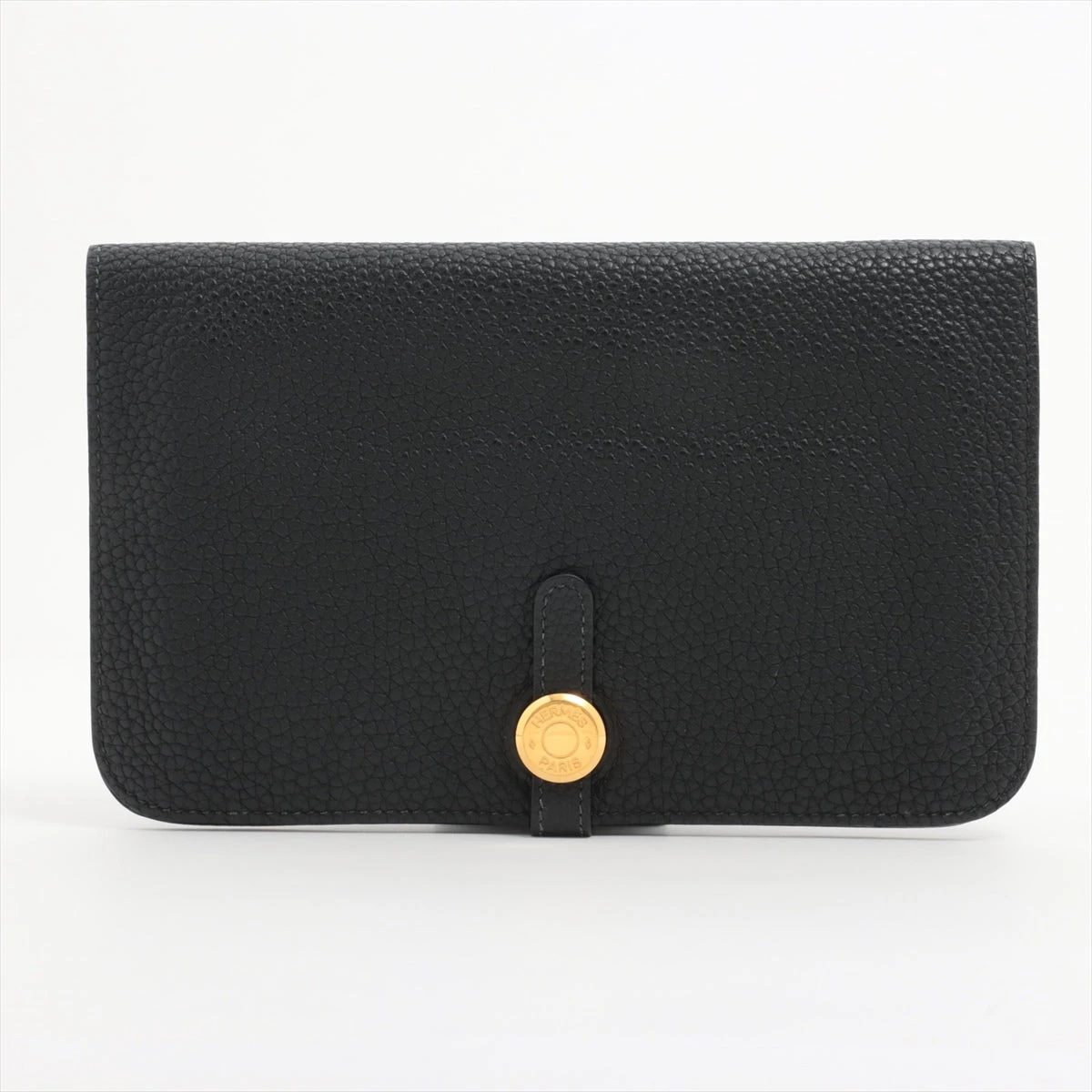 【美品】【入手困難】エルメス ドゴンGM デュオ トゴ ブラック 黒 長財布 HERMES 【美品】エルメス ドゴンGM ドゴンデュオ トゴ ブラック