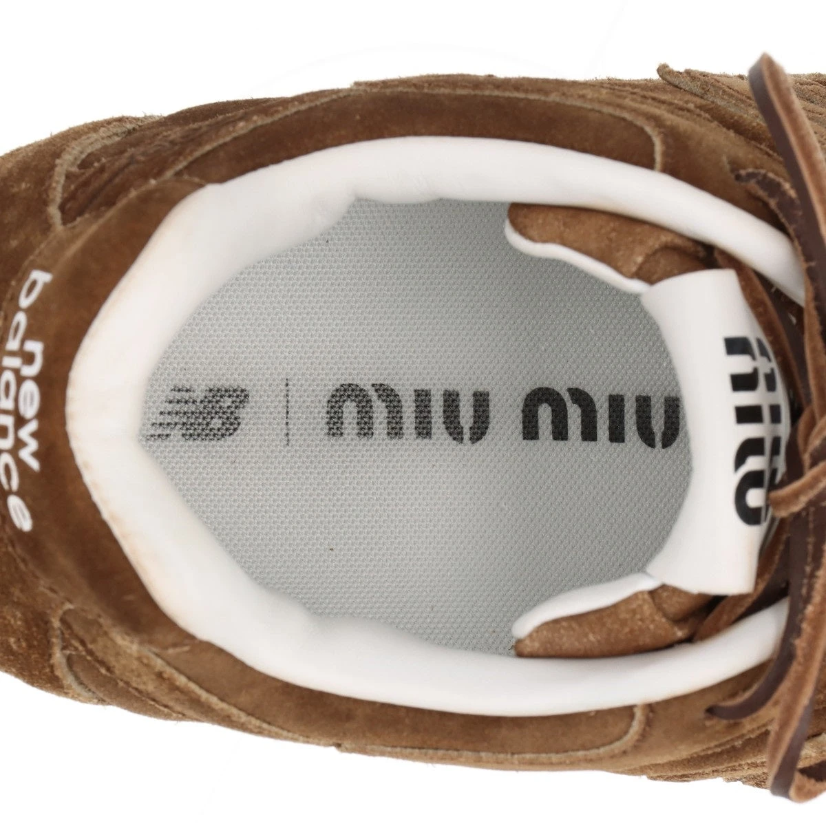 miumiu newbalance 38 スウェード ブラウン ミュウミュウ×ニューバランス 24SS スエード スニーカー 38