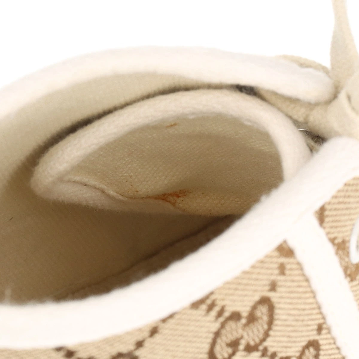 GUCCI ハイカットスニーカー ホワイト/ベージュ 中古・古着通販】GUCCI (グッチ) ハイカットスニーカー ホワイト