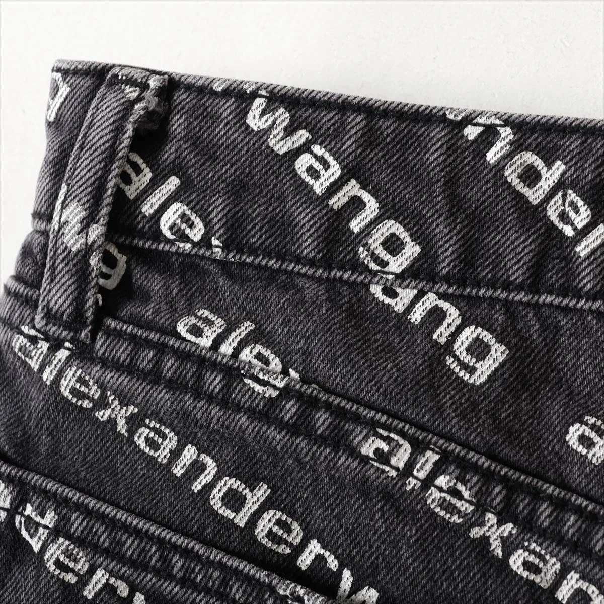 【アレキサンダーワン】ロゴ ショートパンツ コットン グレー alexanderwang アレキサンダーワング ロゴ オーバーサイズ