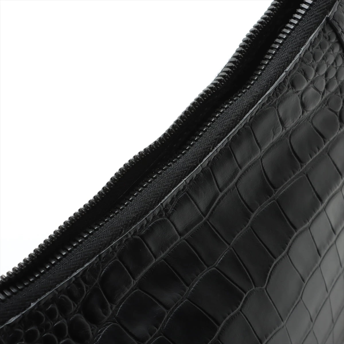 バレンシアガ アワーグラス クロコ型押し クラッチバッグ