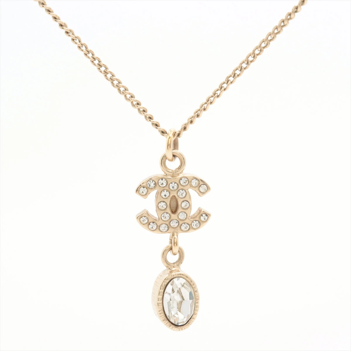 CHANEL ネックレスライトストーンゴールド