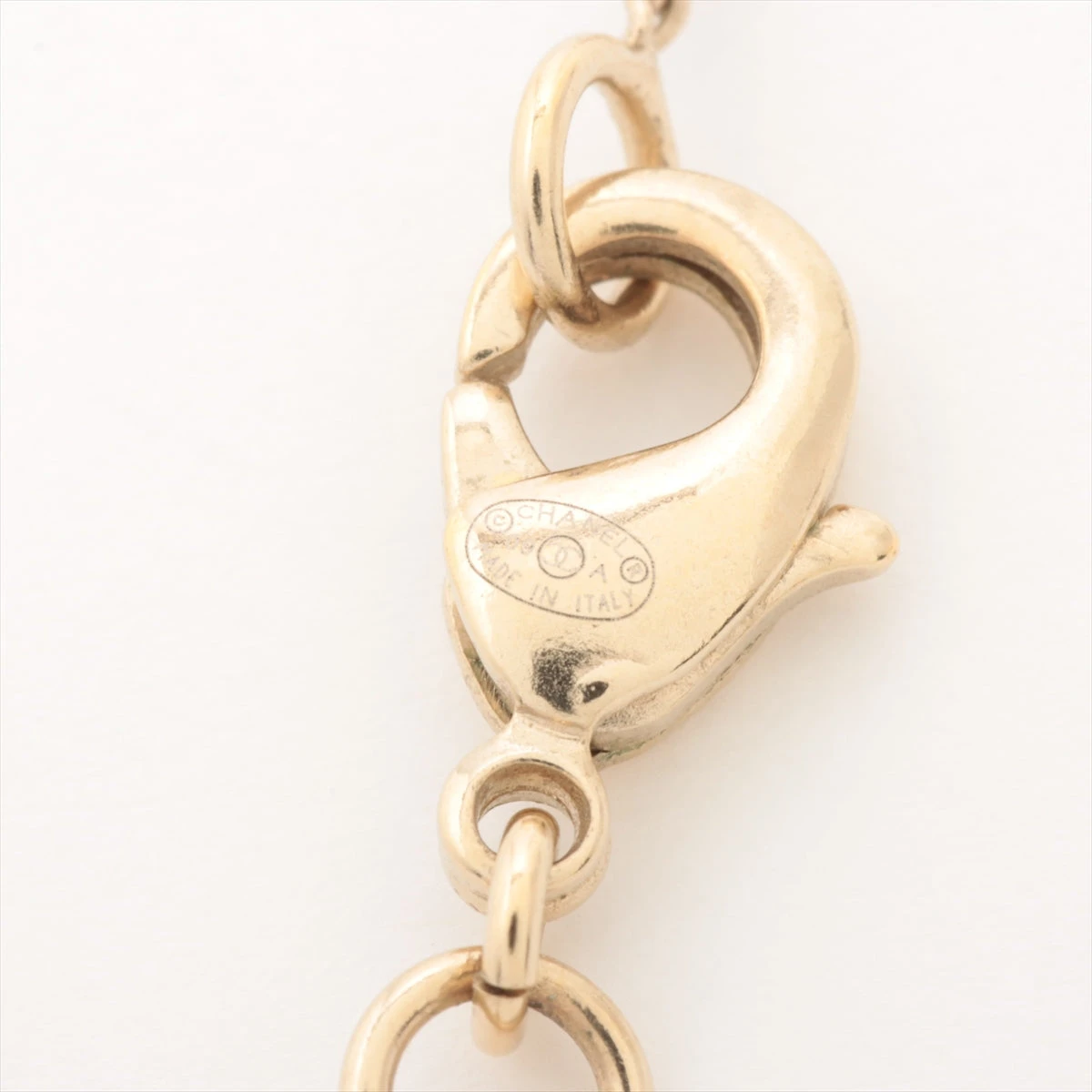 シャネル ココマーク 09A ネックレス GP×ラインストーン ゴールド  