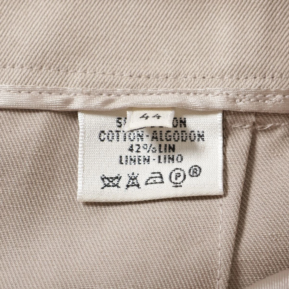 【訳あり格安】Hermes エルメス　マルジェラ期　ワイドパンツ　ベージュ HERMES 美品 エルメス マルジェラ期 ヴァルーズ リネン