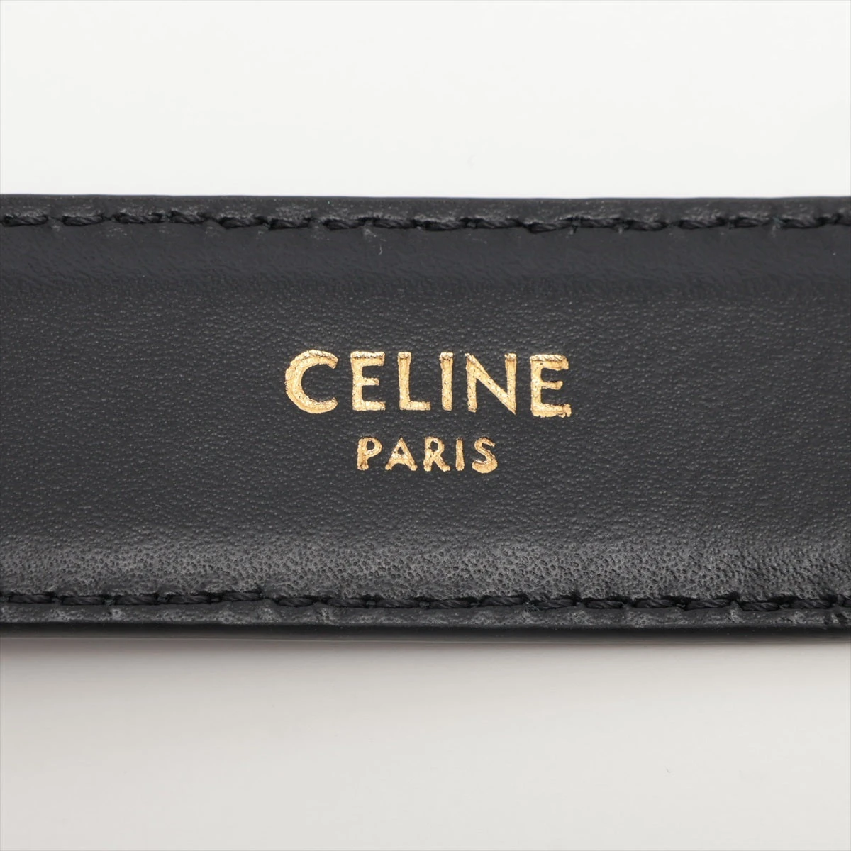 セリーヌ トリオンフ ベルト 70 レザー ブラック VP009298｜中古