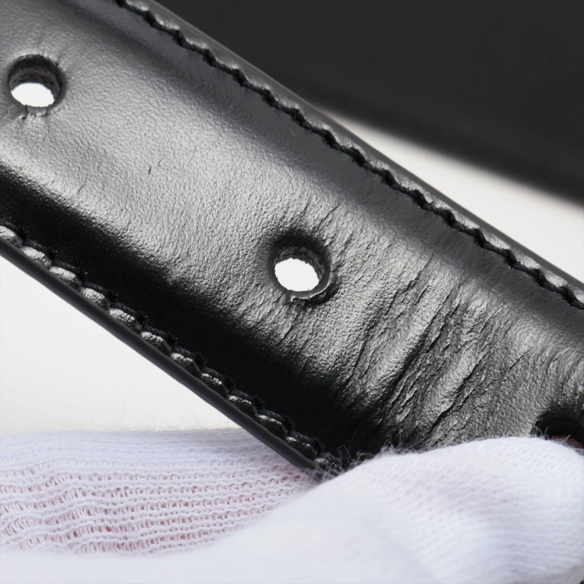 セリーヌ トリオンフ ベルト 70 レザー ブラック VP009298｜中古