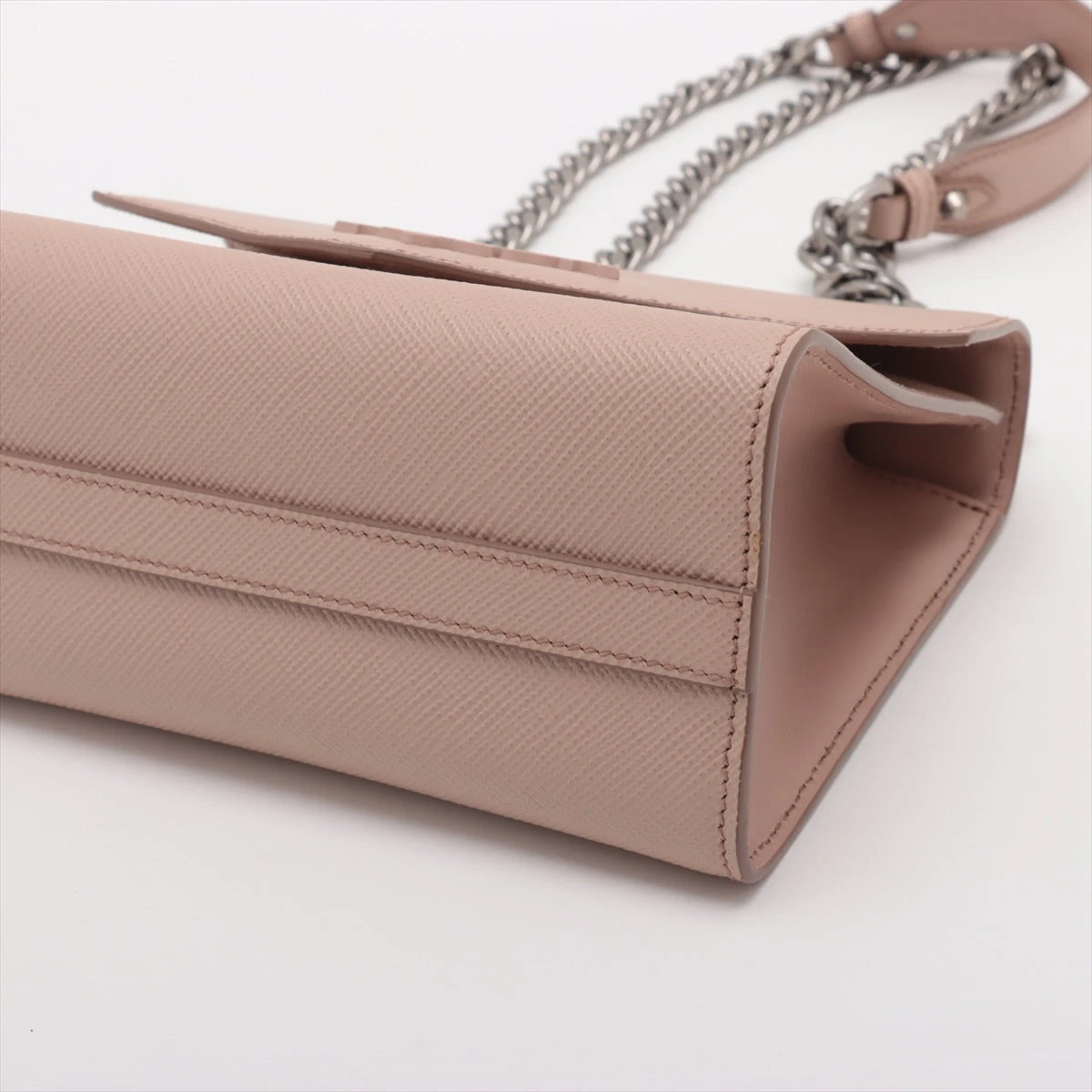プラダ サフィアーノキュイール チェーンショルダーバッグ ピンク