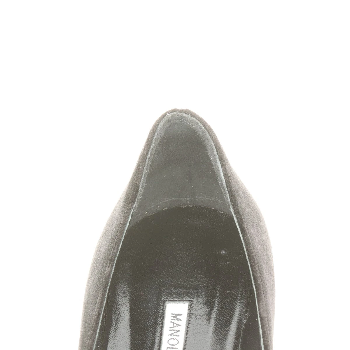 保存袋付き✨マノロブラニク ハンギシ ベロア グレー×シルバー 39