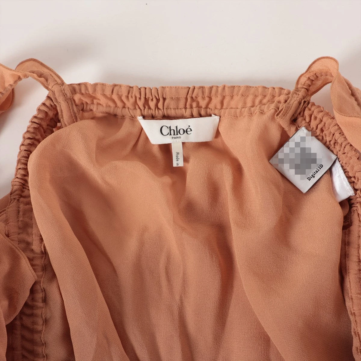 クロエ シルク カットソー 34 レディース オレンジ CH24AHT