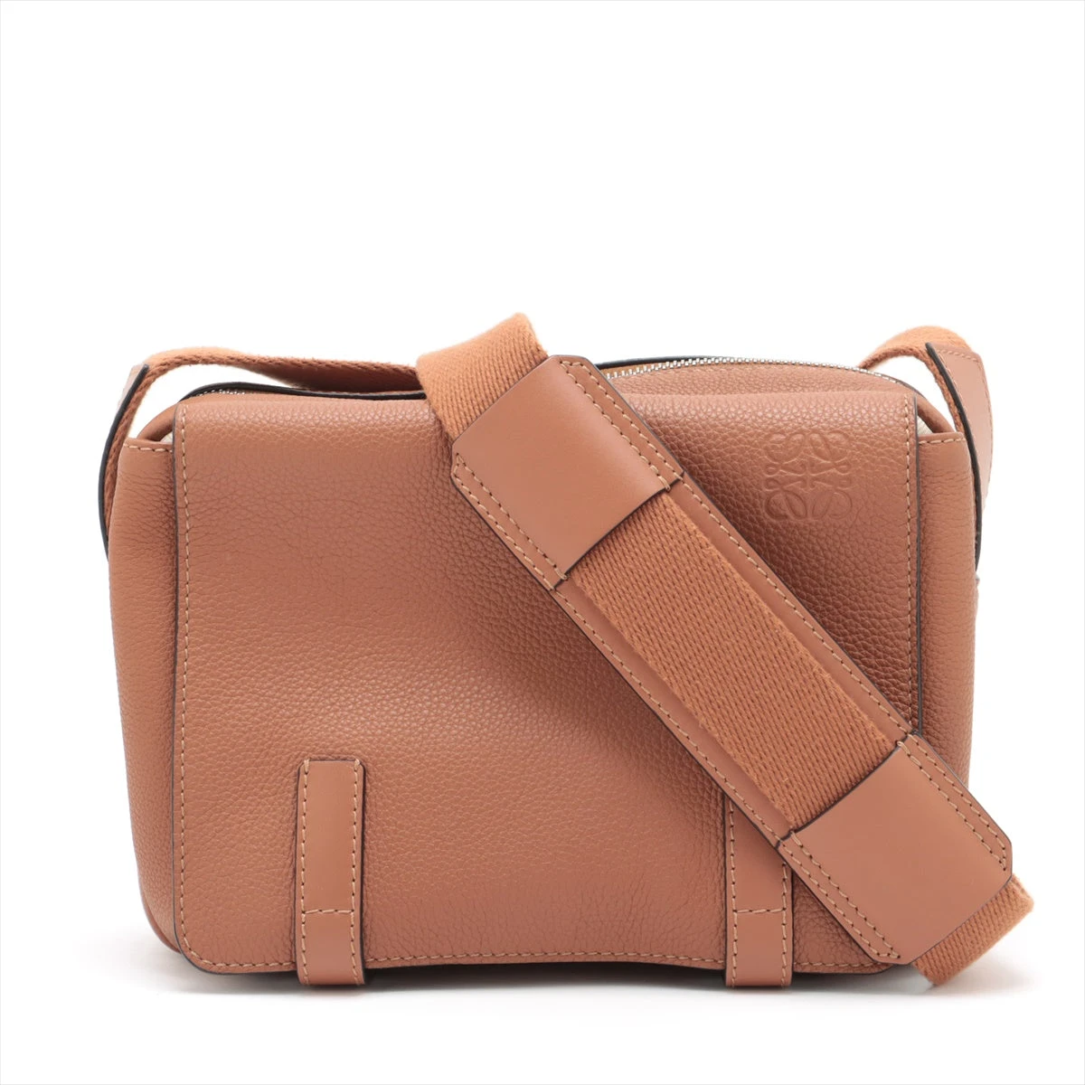 XS Military messenger bag in supple smooth calfskin and