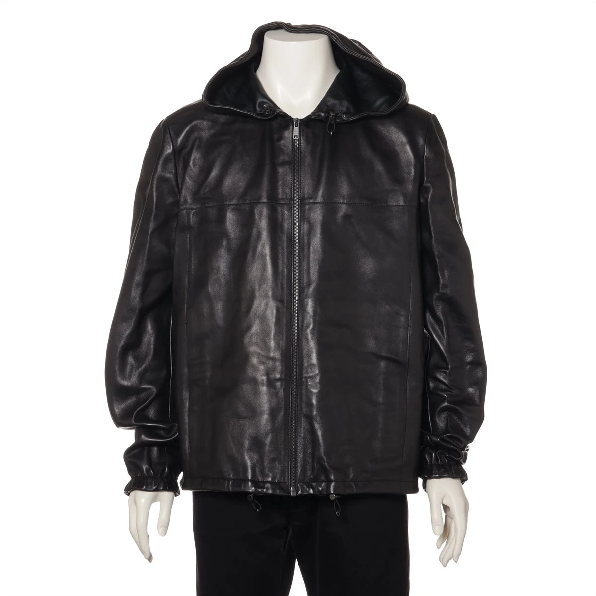 REPLAY Patterned Black Leather Biker Jacket Men's size L | eBay