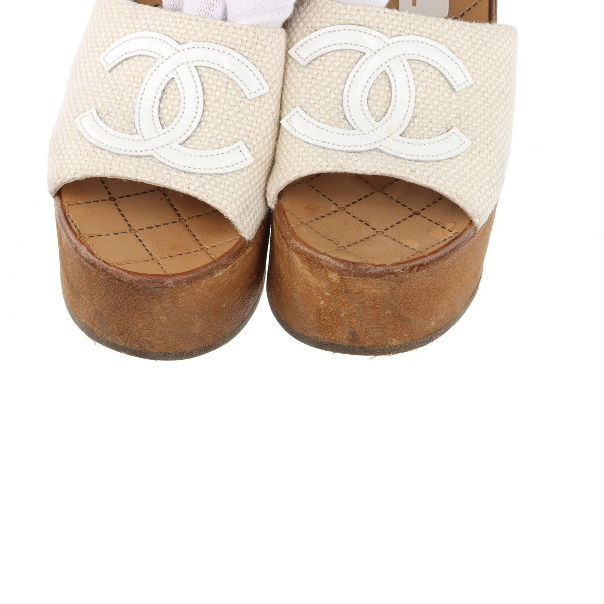 CHANEL☆スエードレザー ロゴワッペン付 メタルプル ブーティ(37C)