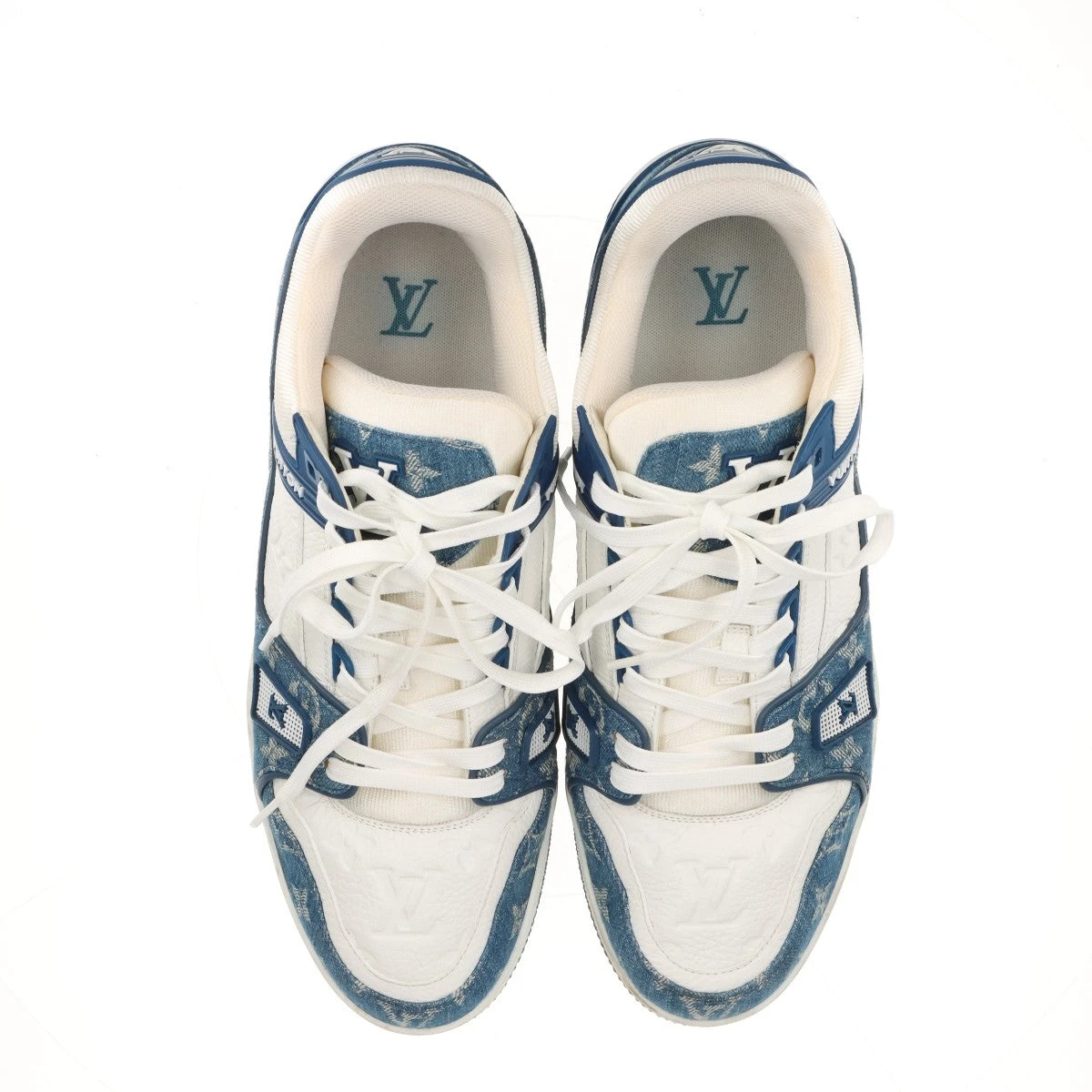 ヴィトン LVトレイナーライン 22年 デニム×レザー スニーカー