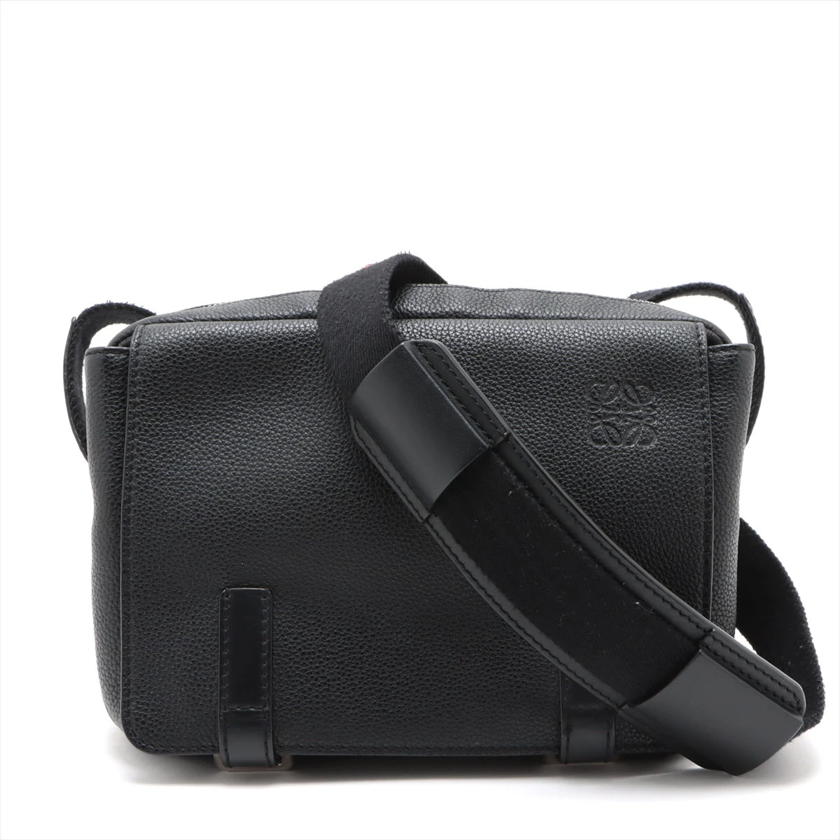 LOEWE ミリタリーメッセンジャーバッグ　レザー　黒 Amazon | [ロエベ] MILITARY MESSENGER XS ミリタリー メッセンジャー