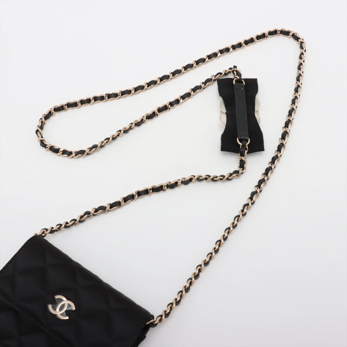 H*A様 シャネル　ミニミニマトラッセ 首下げ　ポーチ　ブラック　ネックレス H*A様 シャネル ミニミニマトラッセ 首下げ ポーチ ブラック