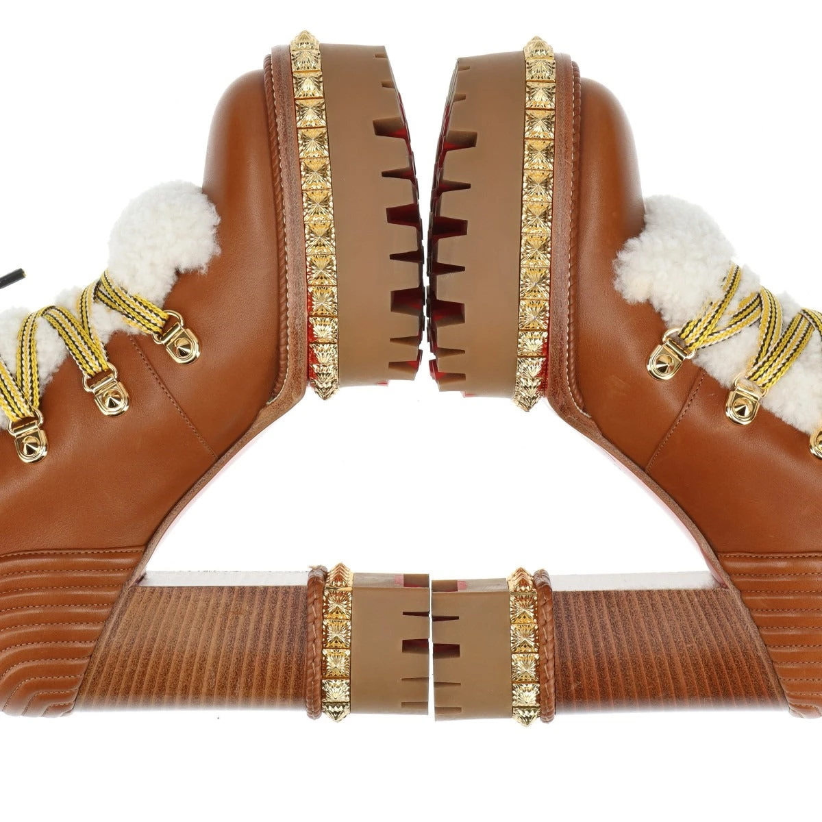 ソ*ア様 クリスチャンルブタンブーツ　38　ムートン Christian Louboutin 良品 クリスチャンルブタン スパイク