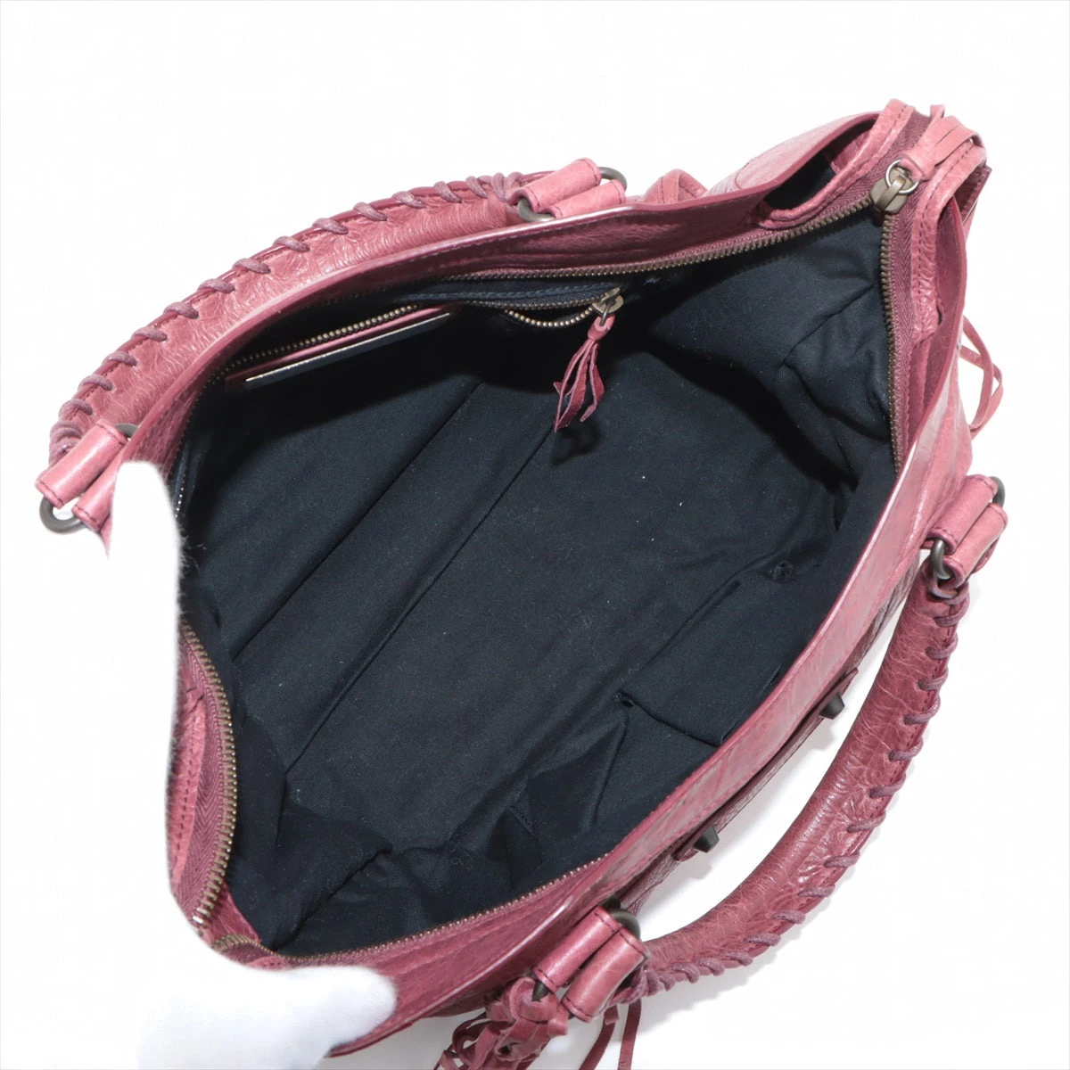 BALENCIAGA バレンシアガ バーガンディ ボルドー　レザー　バッグ BALENCIAGA バレンシアガ バーガンディ ボルドー レザー バ