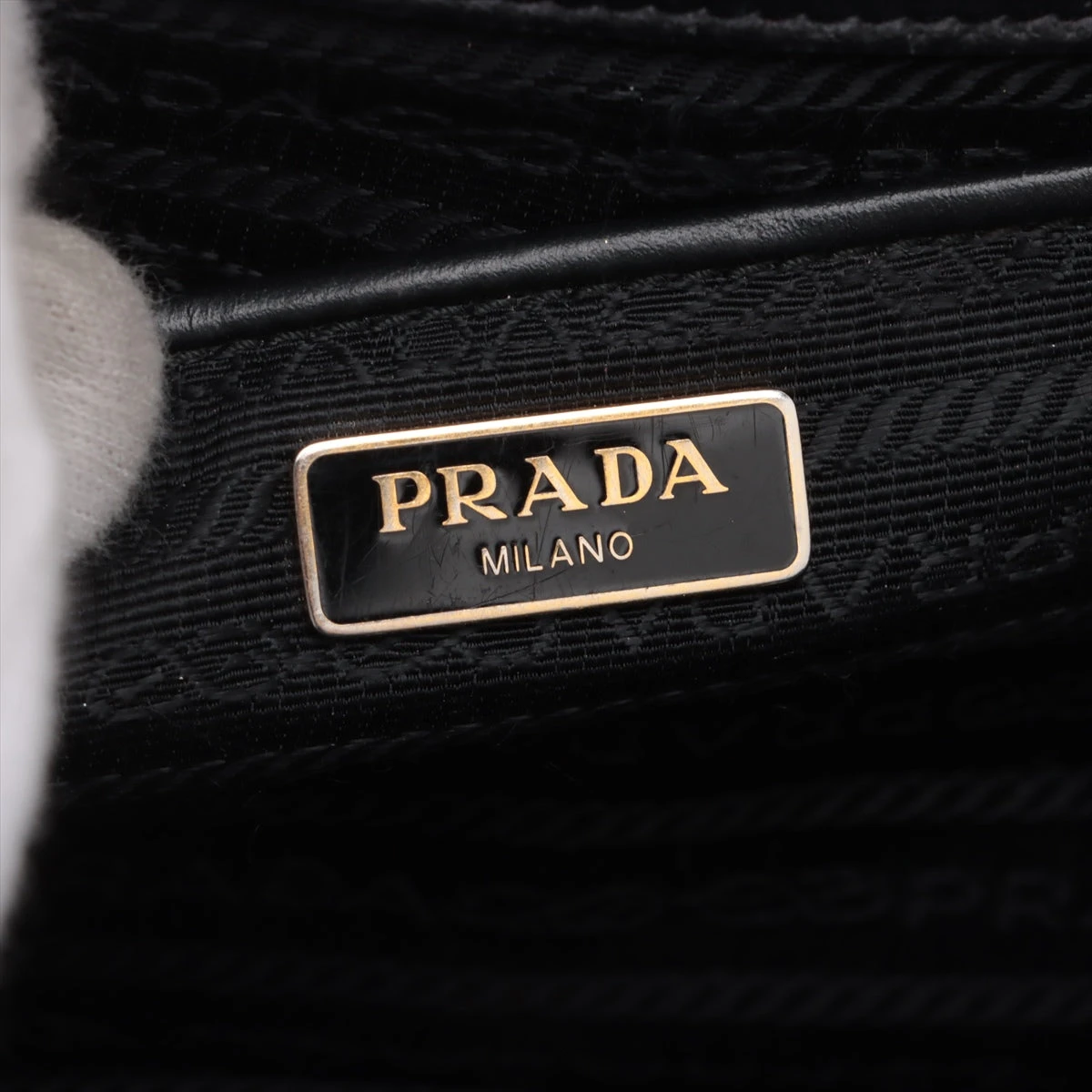 プラダ サフィアーノ チェーンショルダーバッグ ブラック 1BD200