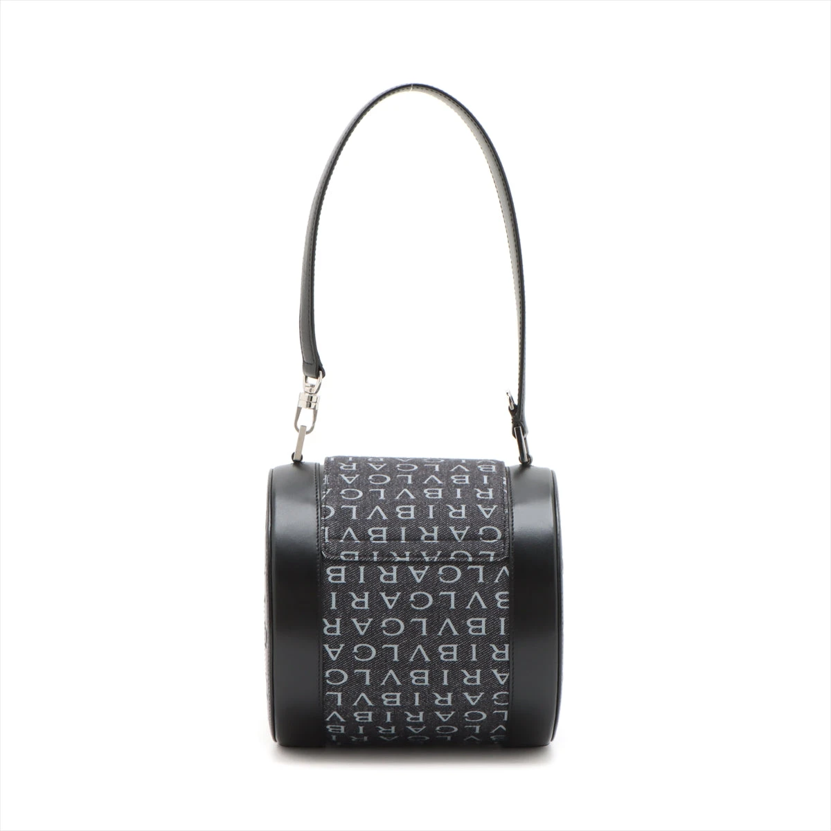 ブルガリ ビーゼロワン デニム×レザー ハンドバッグ ブラック