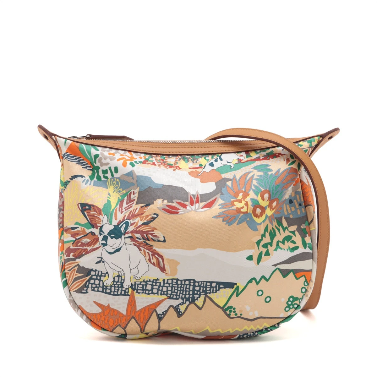 エルメス シュルソワ トゥー ゴー シルク マルチカラー シルバー金具 B 