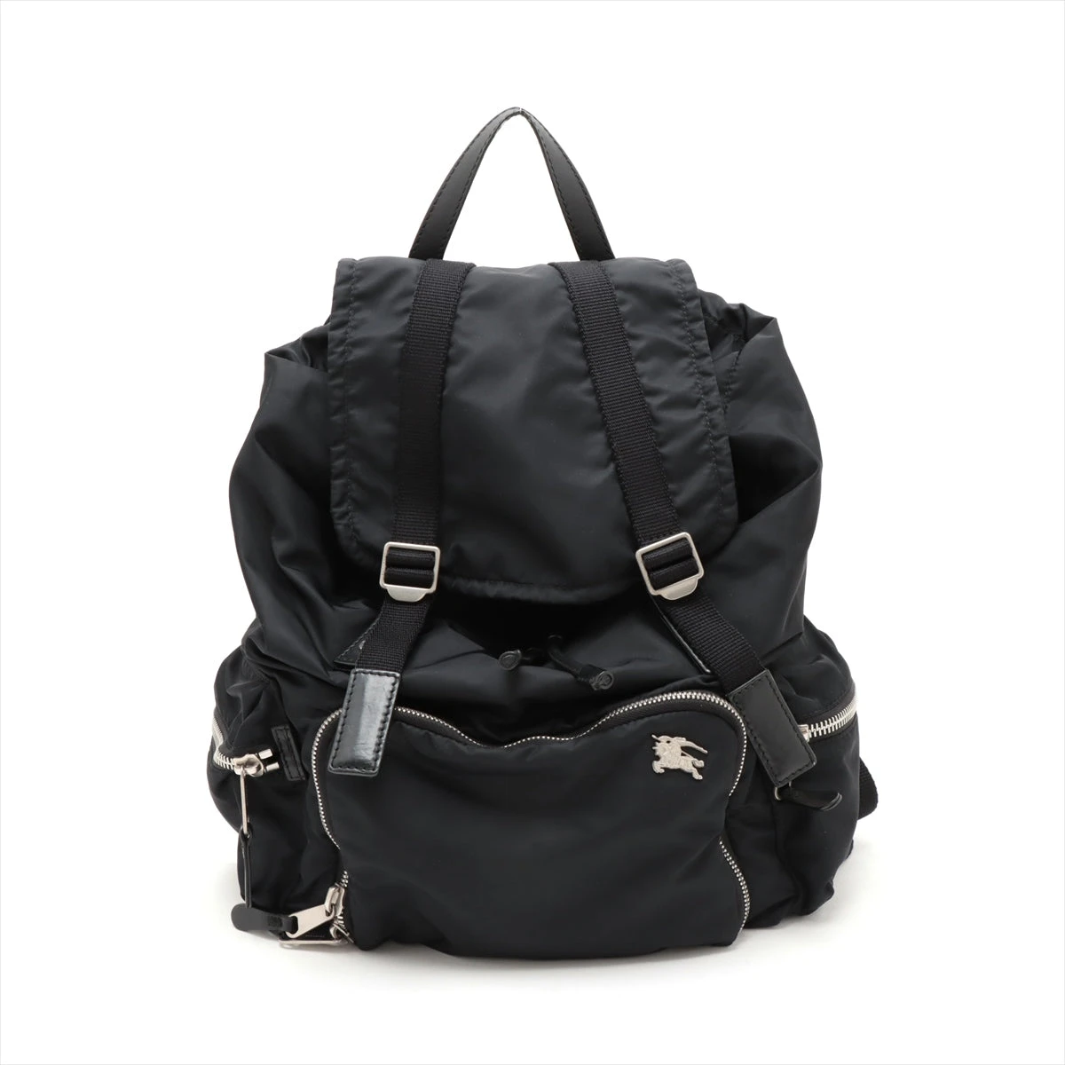 美品　バーバリー　リュック　バックパック　ナイロン　ブラック　チェーン　金具 バーバリー BURBERRY ナイロン チェーン バックパック ブラック