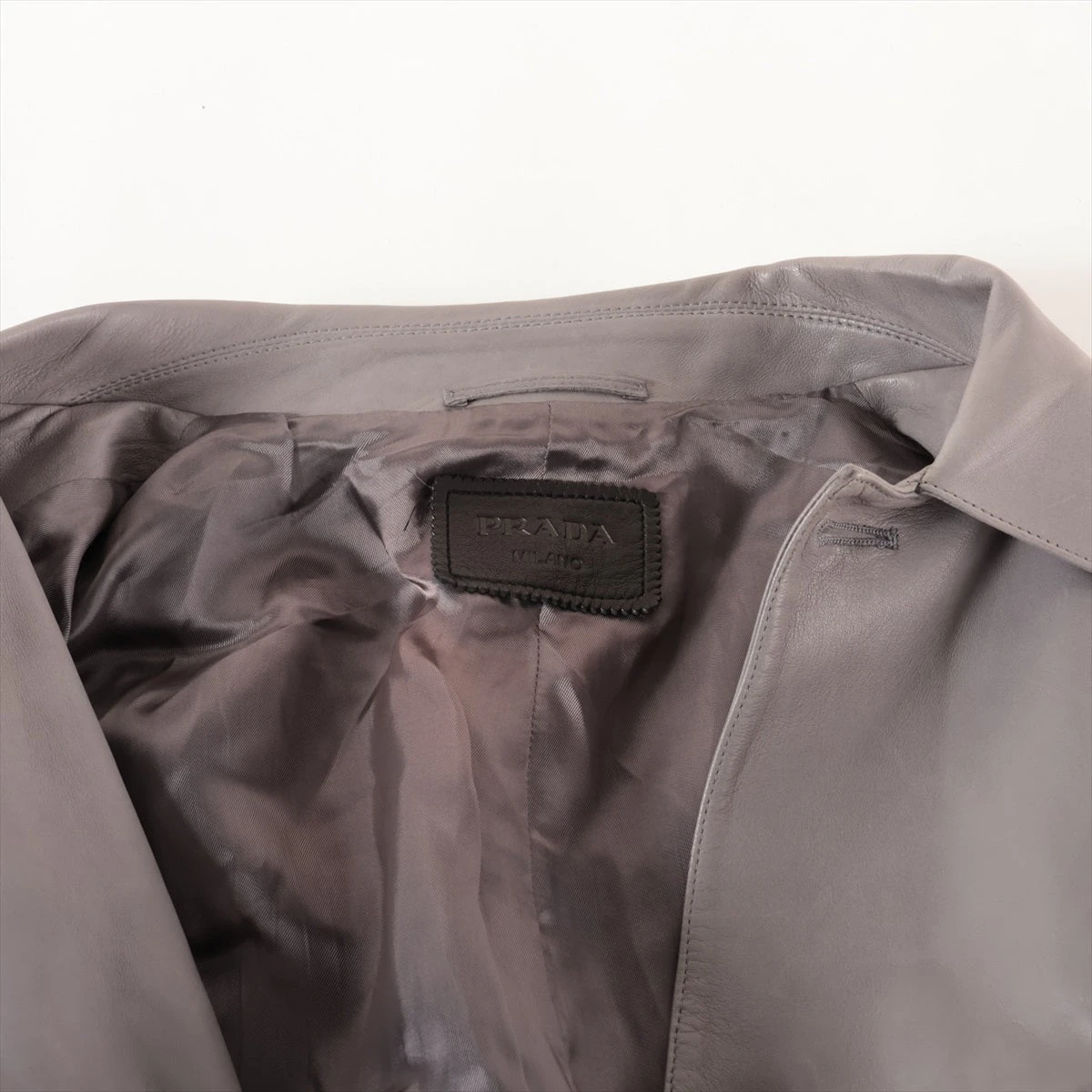 PRADA ミリタリージャケット Tg.48 ダークグレー Prada ダメージ ジャケット | グレー | FARFETCH JP