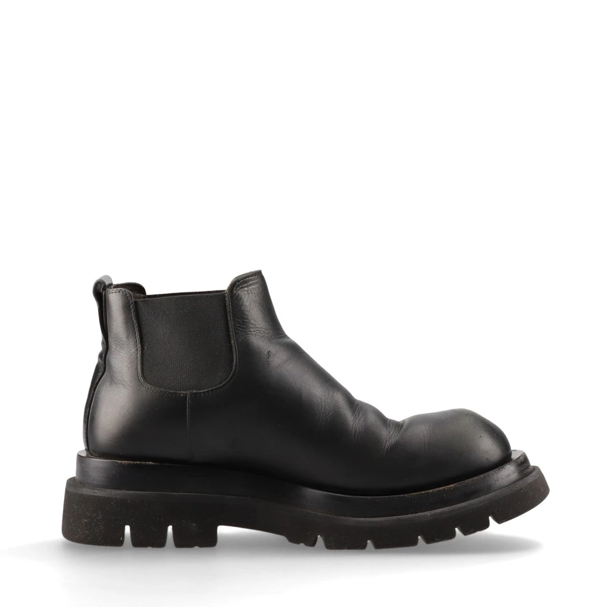 新品/EU40 ボッテガヴェネタ ブーツカット 19AW イタリア製 フレア 黒 ボッテガヴェネタ レザー×ファブリック サイドゴアブーツ 39.5