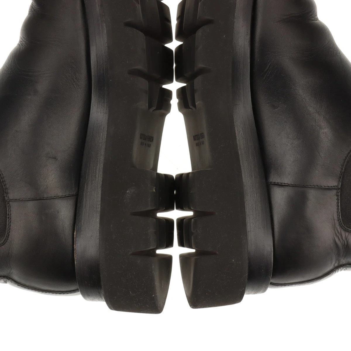 ボッテガヴェネタ レザー×ファブリック サイドゴアブーツ 39.5