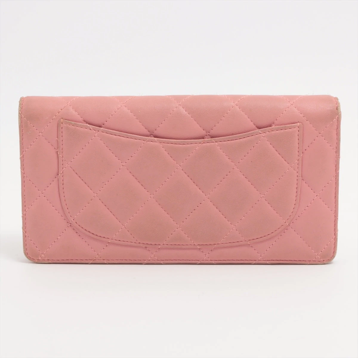 CHANEL　長財布　マトラッセ　ラムスキン　ピンク CHANEL シャネル 長財布 マトラッセ シンプリーCC 二つ折り長