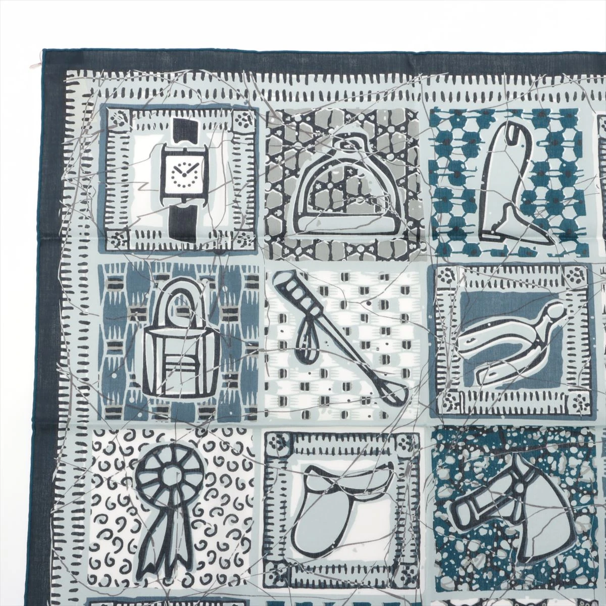 エルメス カレ65 Le Boubou H ブーブーH スカーフ コットン A3176698