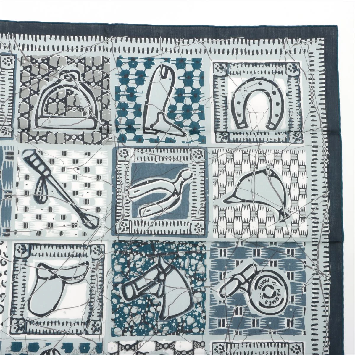 美品 HERMES エルメス カレ65 コットン Le Boubou H