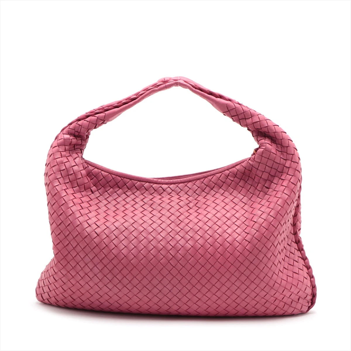 ボッテガヴェネタ ホーボー イントレチャート ワンショルダーバッグ ピンク ボッテガヴェネタ イントレチャート ホーボー レザー ショルダーバッグ