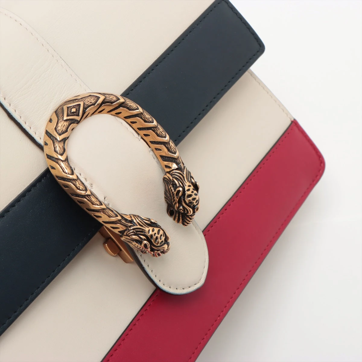 GUCCI ディオニュソス バンブー 2way ハンドバッグ トリコロール グッチ バンブー ディオニュソス レザー 2WAYハンドバッグ