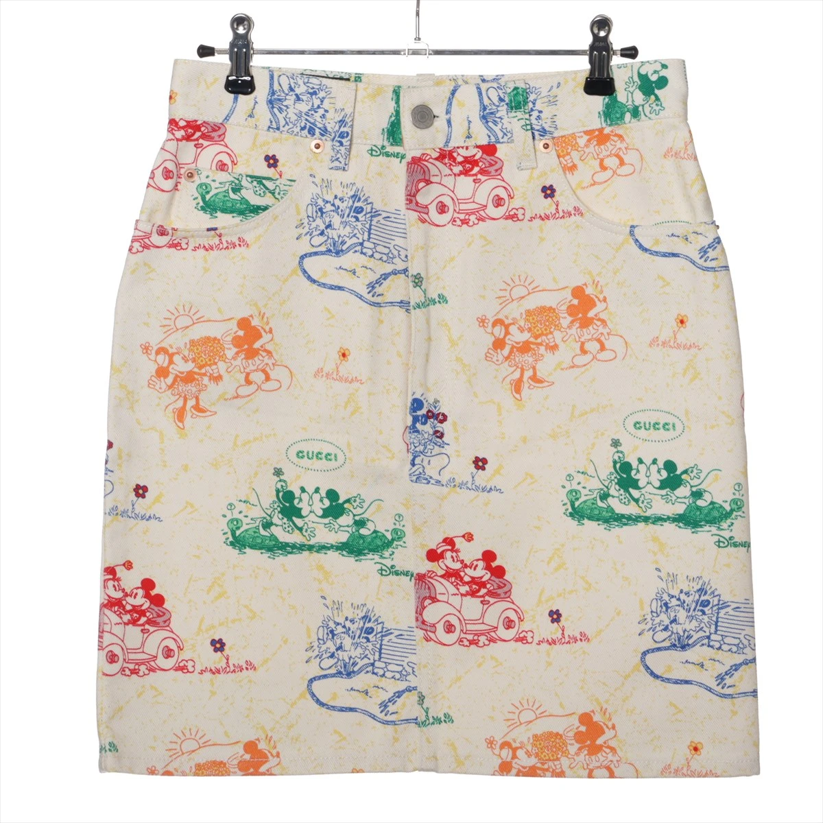 グッチ×ディズニー コットン スカート 40 レディース アイボリー  
