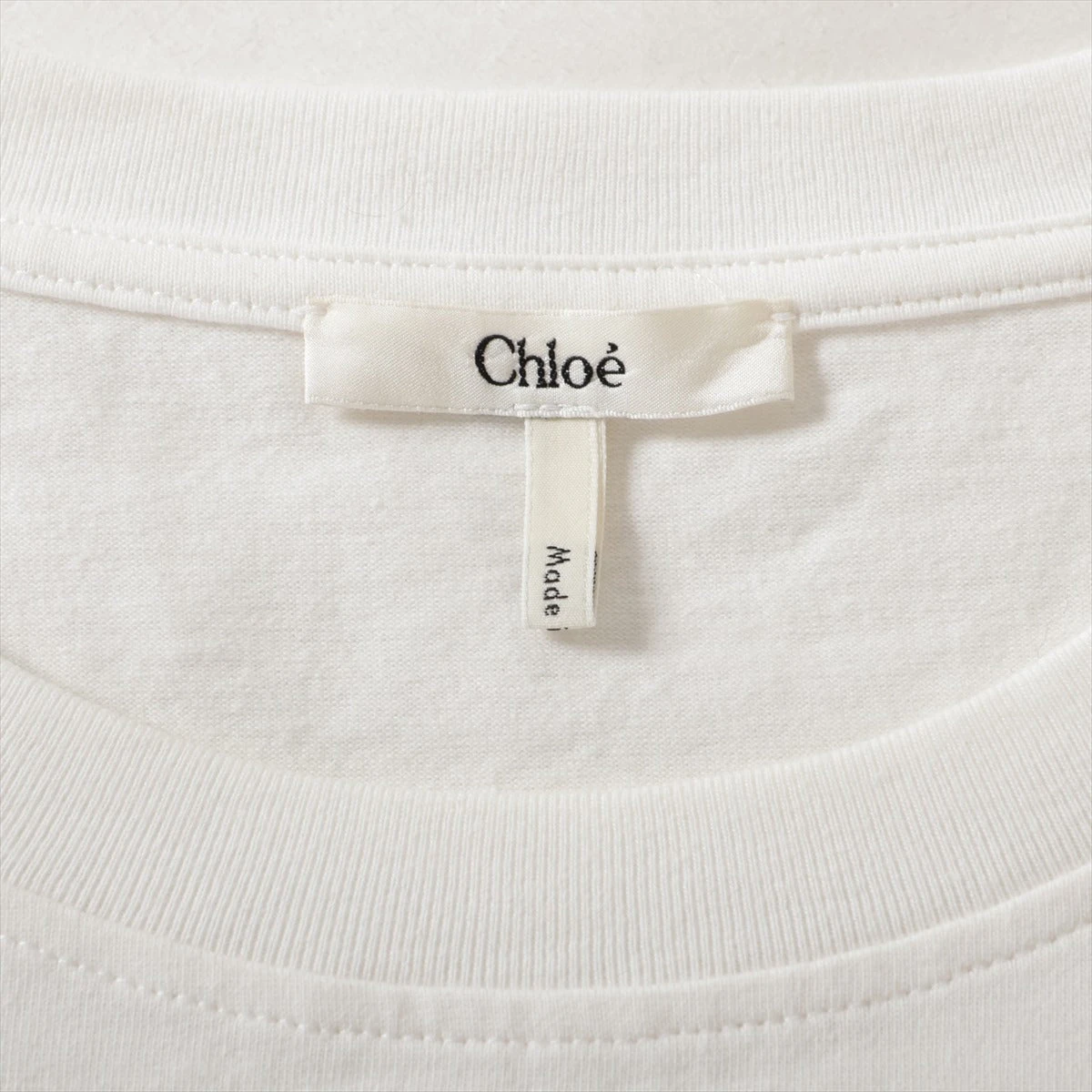 Chloe CH24AJH09183101 関税送料込 クロエ コットン Tシャツ XS レディース ホワイト