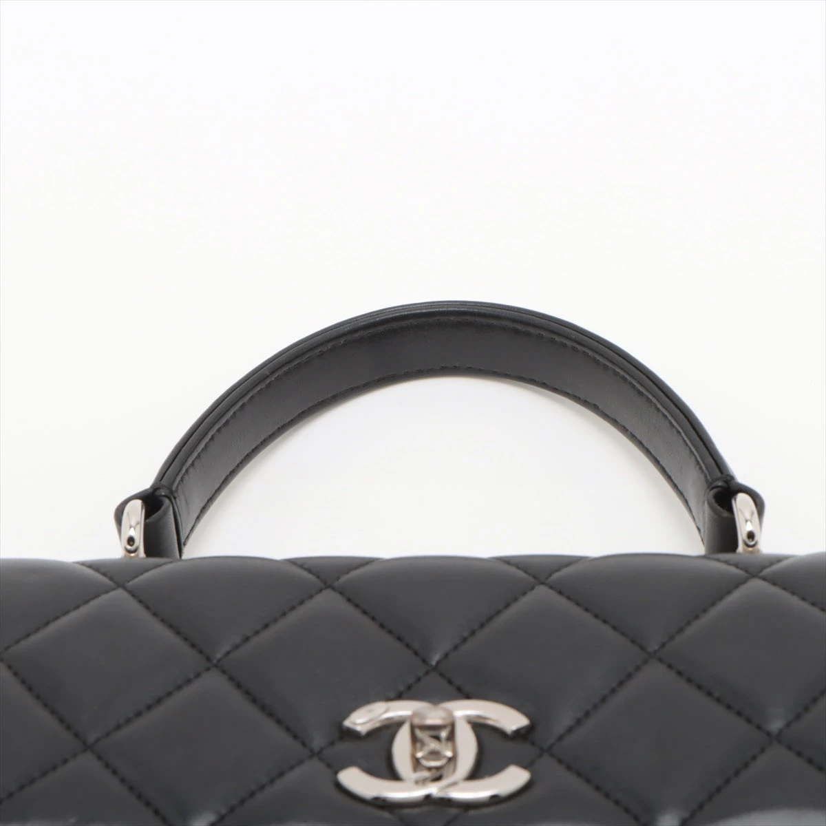 シャネル トレンディCC ラムスキン 2WAYハンドバッグ ブラック