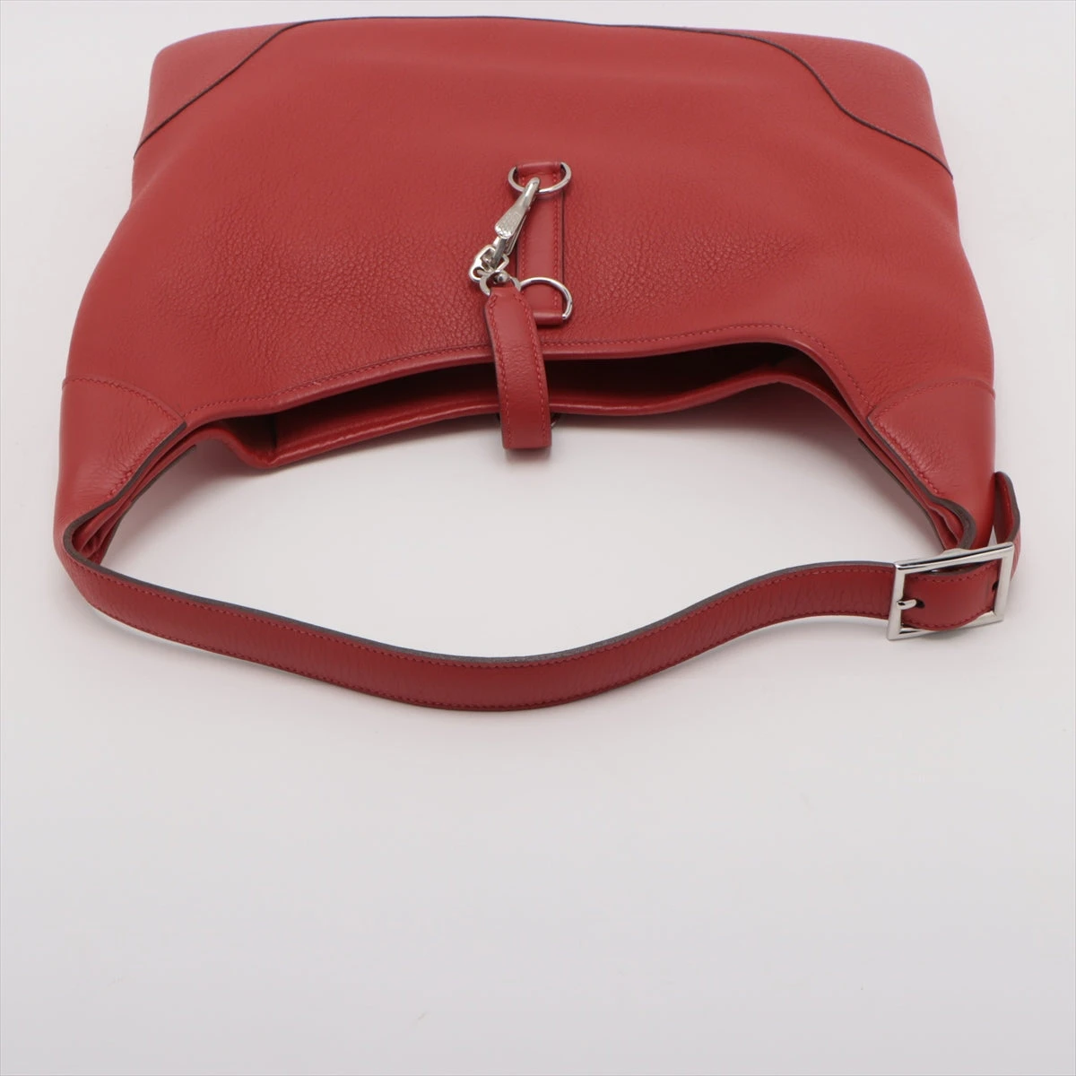 エルメス HERMES トリム38 □H刻 ルージュ/SV金具 トリヨン ショルダーバッグ レディース 中古 エルメス トリム38 トリヨンクレマンス ルージュヴィフ シルバー金具