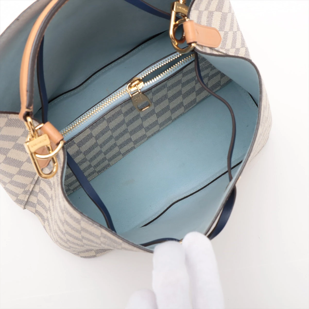 RFID 正規品 ルイヴィトン ネオノエ ダミエ アズール ヴィトン ダミエ アズール ネオノエMM N50042 RFID反応あり AP091328