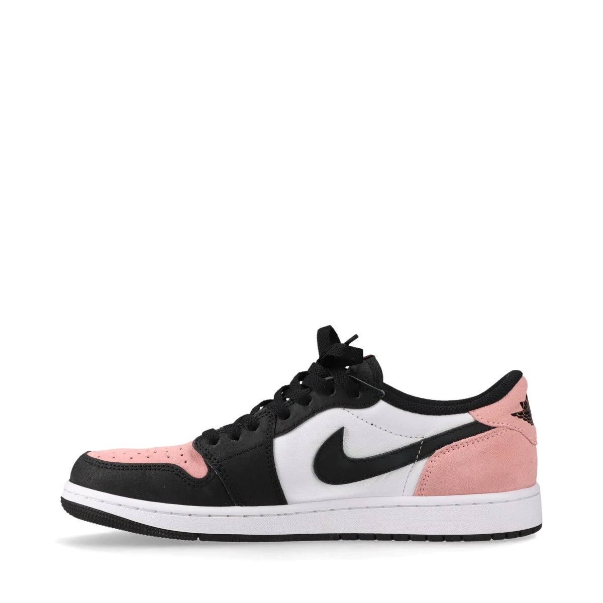 一度のみ使用Air Jordan スニーカー ホワイト/ピンク/ブラック AIR JORDAN 1 MID 54724-133 ホワイト/ピンク/ブラック