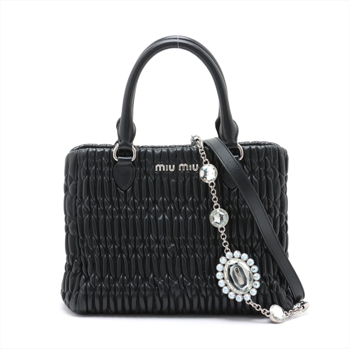ミュウミュウ☆2色 がま口レザーハンドバッグ がま口 バッグ MiuMiu(ミュウミュウ) - 海外通販のBUYMA