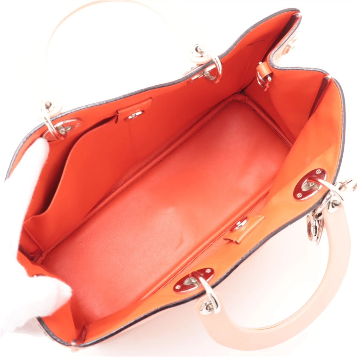 ディオール DIOR ディオリッシモ レザー オレンジ ハンドバッグ クリスチャンディオール ディオリッシモ レザー 2WAY