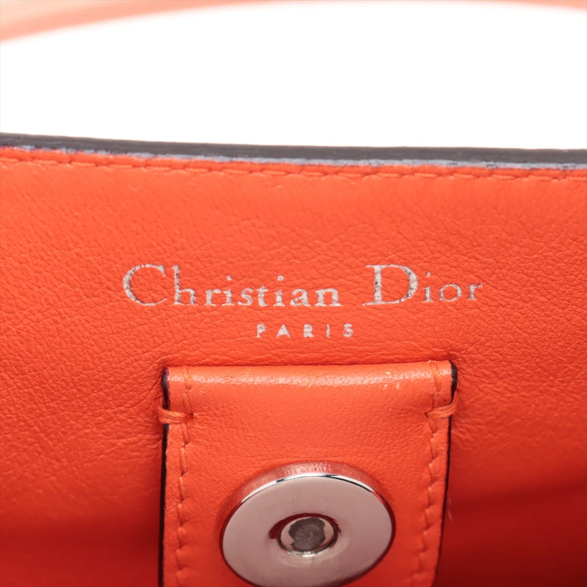ディオール DIOR ディオリッシモ レザー オレンジ ハンドバッグ クリスチャンディオール ディオリッシモ レザー 2WAY