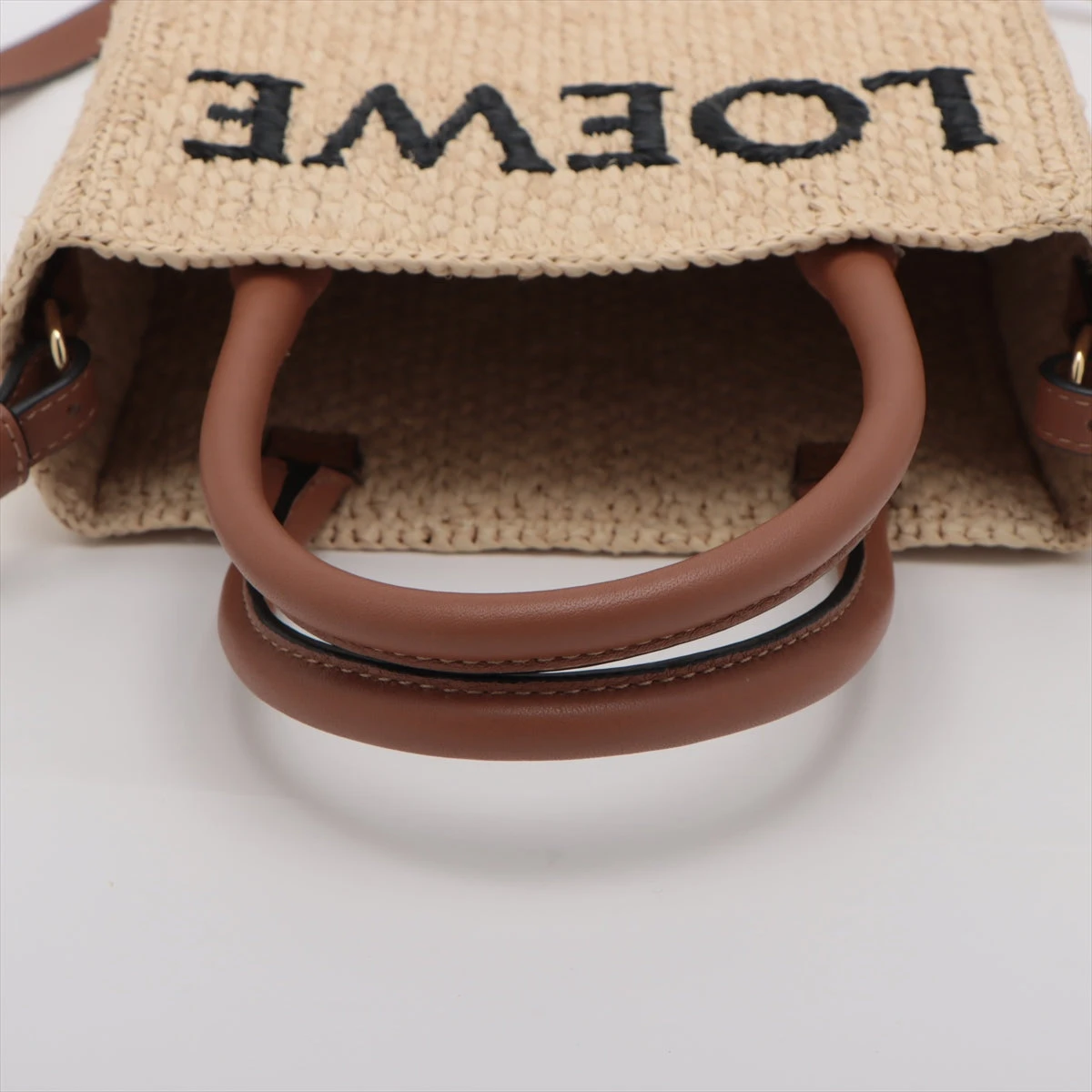 美品✨LOEWE ラフィア　ゲート　ブラウン　2way アナグラム 美品✨LOEWE ラフィア ゲート ブラウン 2way アナグラム - メルカリ