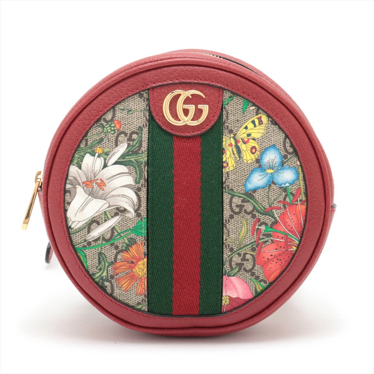 【極上美品・使用感少ない✨】グッチ オフィディア フローラ レッド クロスボディ Gucci グッチ オフィディア フローラ レッド レザー クロスボディ