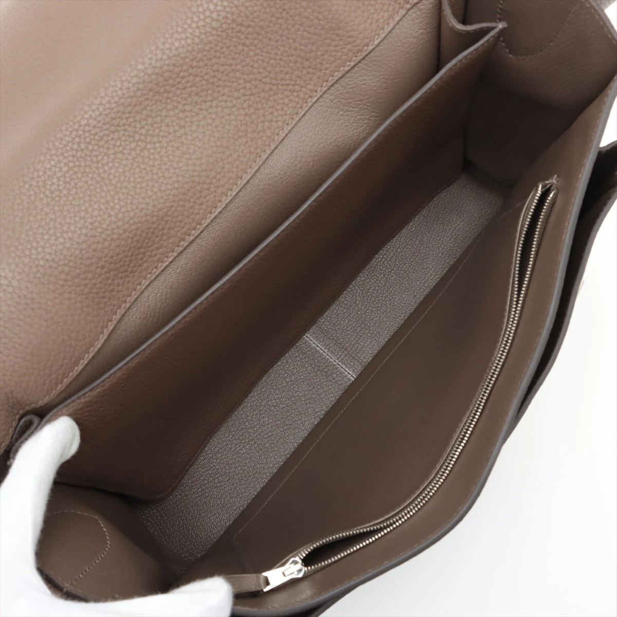 【超極美品】エルメス スティーブブザス35 トリヨンクレマンス □Q刻印 HERMES - エルメス スティーブ ブザス 35 ショルダーバッグ 斜め