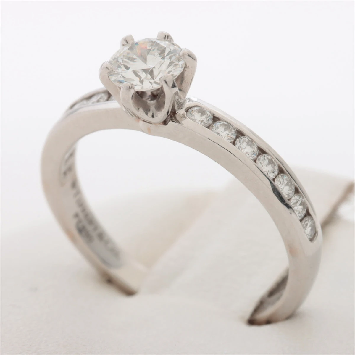 ティファニー ソリテール ダイヤ リング Pt950 4.1g D0.80 TIFFANY\u0026Co.ティファニー ソリテール チャネルセッティング リング