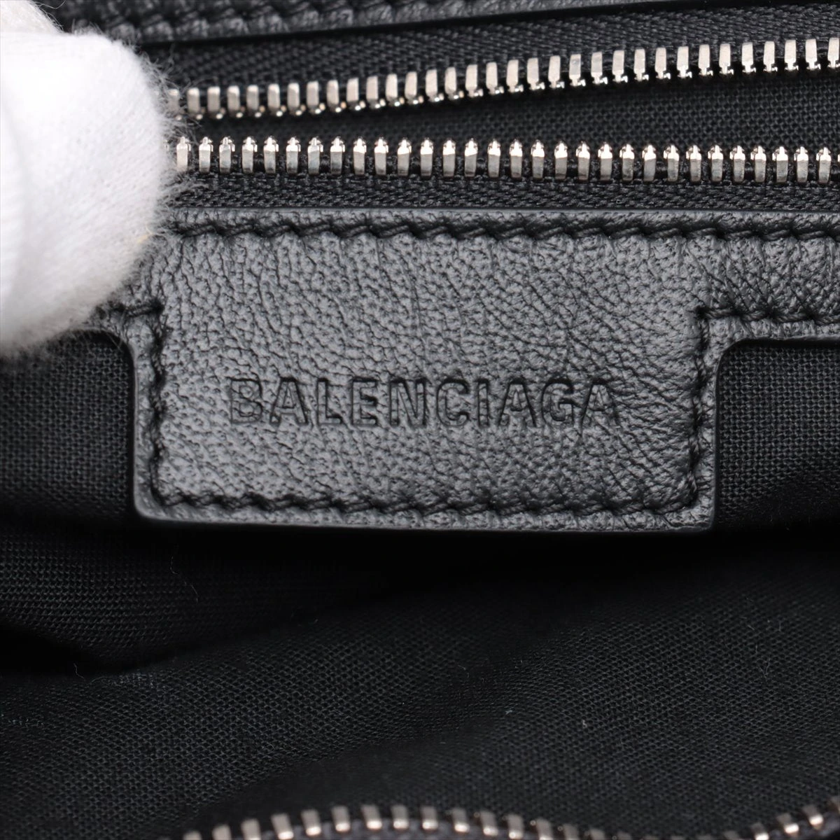 バレンシアガ ル シティ ミディアム レザー 2WAYハンドバッグ グレー