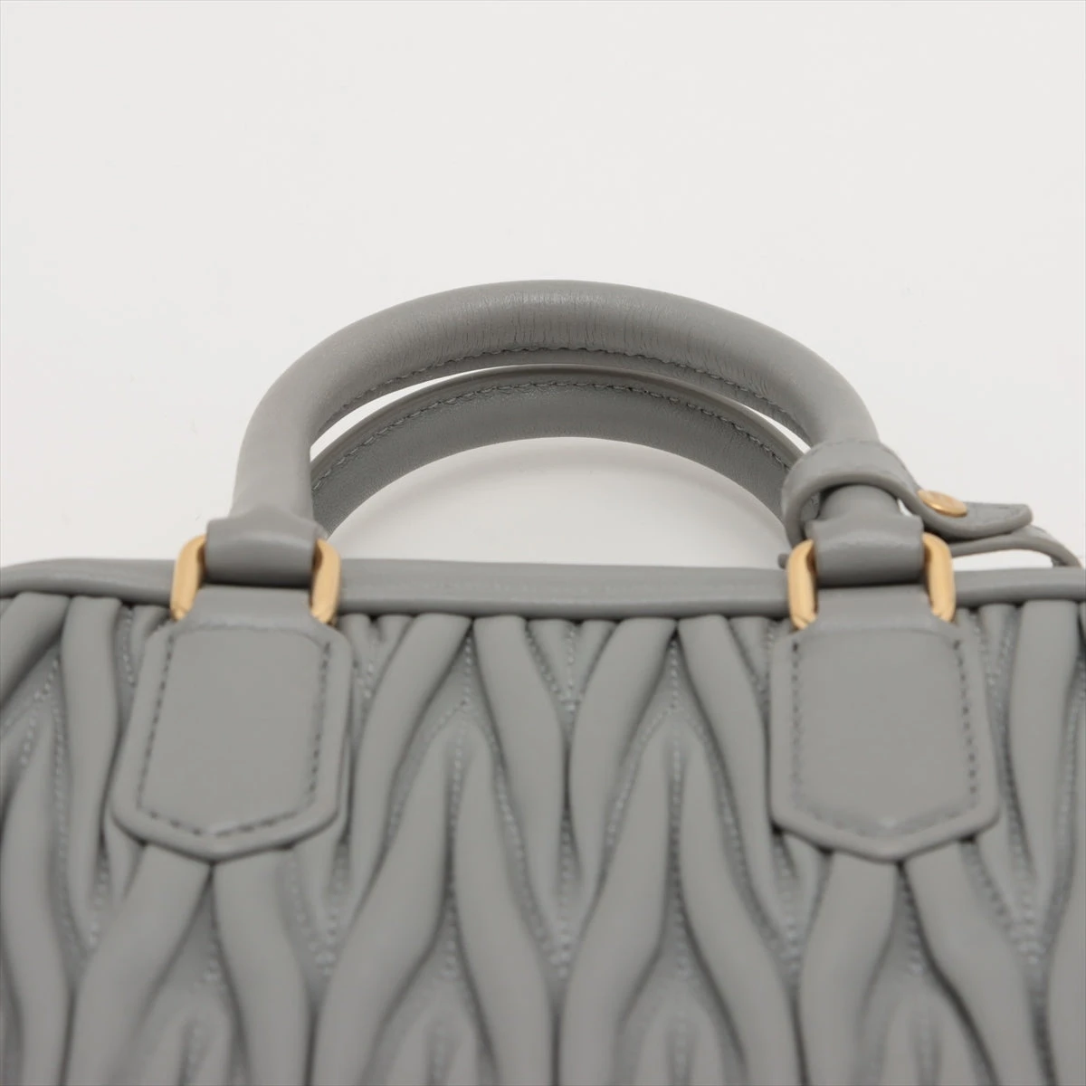 ミュウミュウ マテラッセ アルカディ レザー 2WAYハンドバッグ