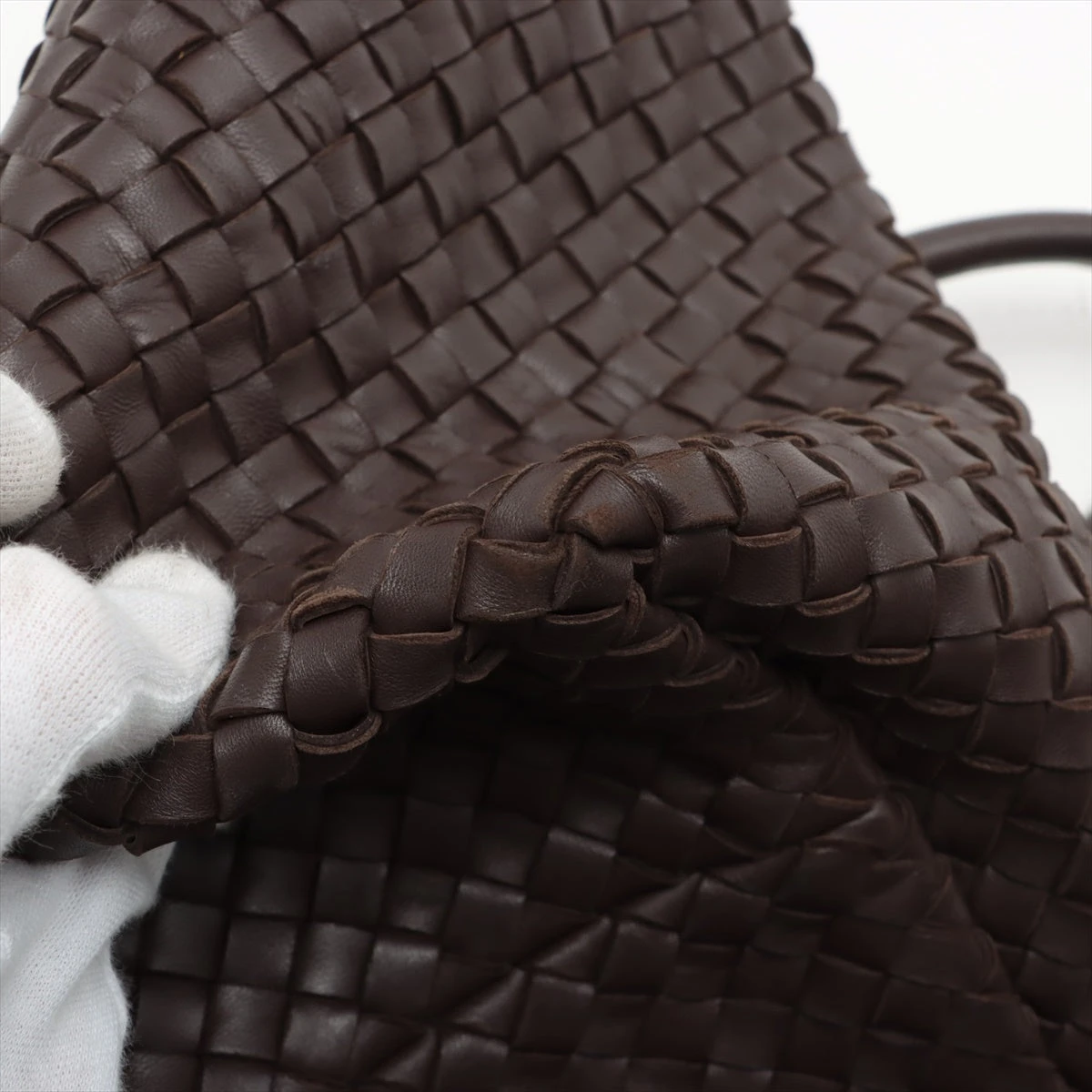ボッテガヴェネタ　ブラウン レザー トートバッグ BOTTEGA VENETA ボッテガヴェネタ イントレチャート トート