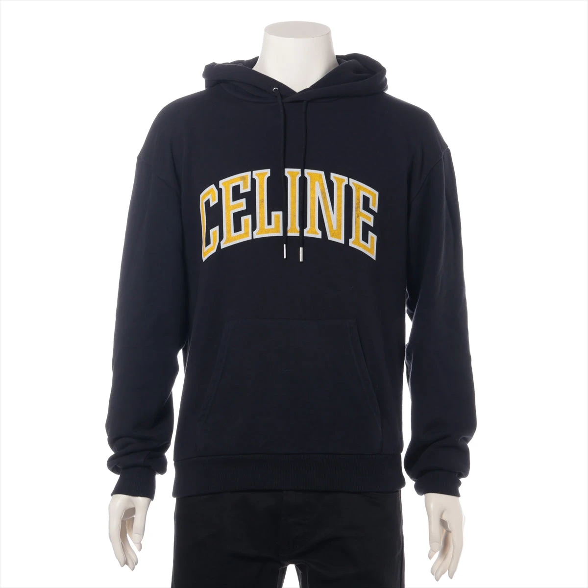 セリーヌ エディ期 コットン パーカー XS メンズ ブラック 2Y75F670Q